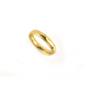 18k Yellow Gold 4mm Wedding Band Size L